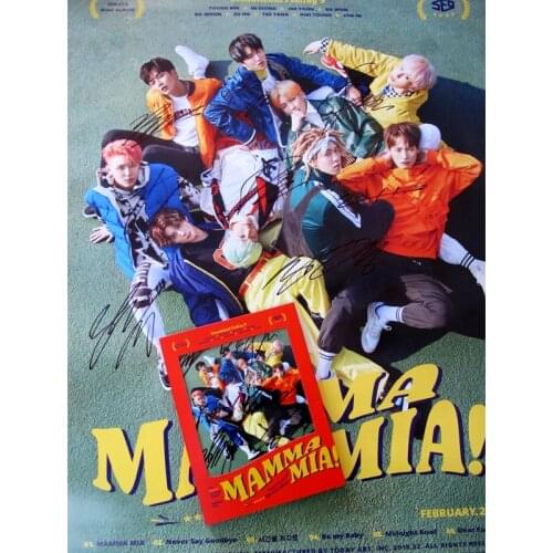 Hand signed SF9 autographed 2018 mini 4th album MAMMA MIA! CD+photobook K-POP 032018