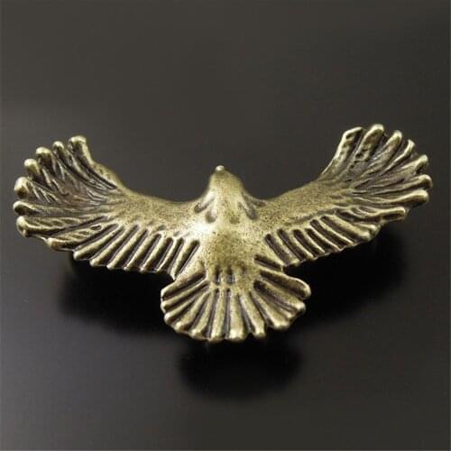25PCS Retro Style Bronze Alloy Flying Eagle Pendant Connector Bird Craft Decor 36357