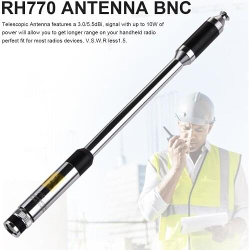 10W 144/430Mhz Telescopic Walkie Talkie Antenna Extend UHF/VHF BNC Radio Signal Boost For Motorola/Kenwood/FIcom/Uniden HOT SALE