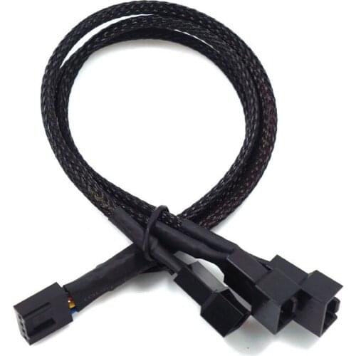 100PCS 4Pin PWM Fan Extension Splitter Hub Power Cable 1 To 3 Ways 4 pin Converter Computer Temperature Control Fan Adapter