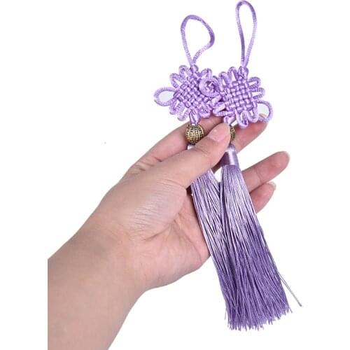 2pc Chinese Knots Tassel DIY Pendant Pendant Jewelry Garment Decorative Accessories Car Key Bag Pendant DIY Craft Tassel Fringe