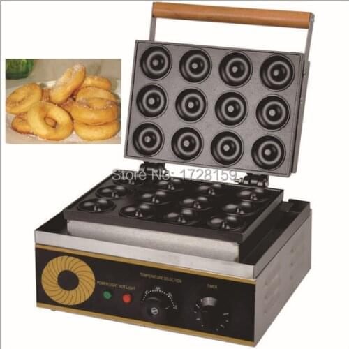 2015 new design electric donut maker machine with twelve molds,mini donut machine,small round sweet cake machine