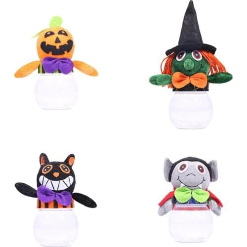 4PCS Halloween Candy Jar Sweets Storage Container Candy Cane Party Favors Holder