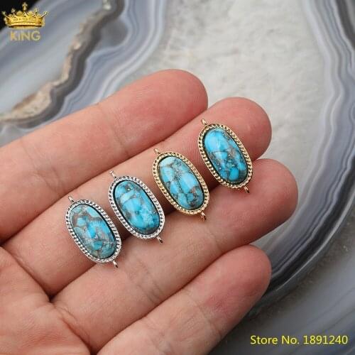 5Pcs/Lot Gold Silvery Howlite Pendant Charms,Natural Gold Line Turquoises Oval Charms Beads For DIY Necklace Making DSS-273KBH