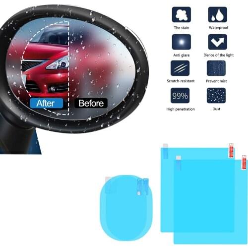 Car Rearview Mirror Protective Film Anti Fog Window Clear Rainproof Rear View Mirror Protective Soft Film Auto Accessories