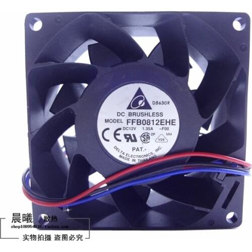 Free Shipping Original Delta FFB0812EHE 8CM 80MM 8*8*3.8CM 80*80*38MM 8038 12V 1.35A Need double ball bearing fan