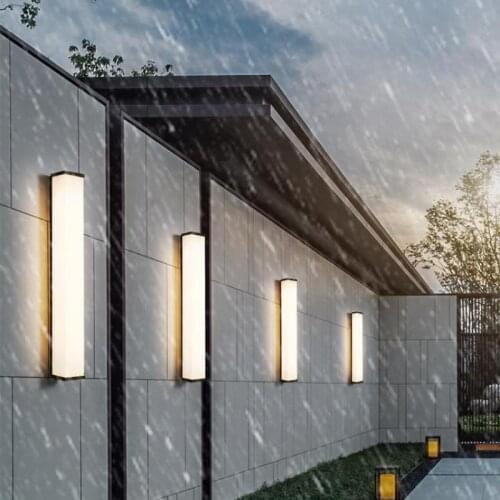 Hallway large vertical Wall Light Garden outdoor lighting fixtures Living Room long Wall Lamp project glass shade wall sconce