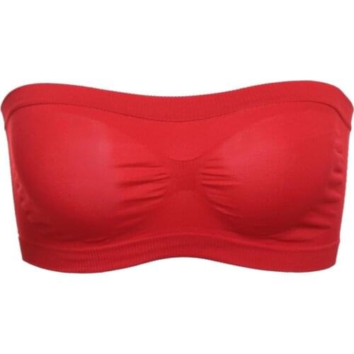 Women Lady Tube Top Bra Bandeau Underwear Sexy Wrapped Chest Strapless Breathable Stretch Layer Seamless Crop Tops