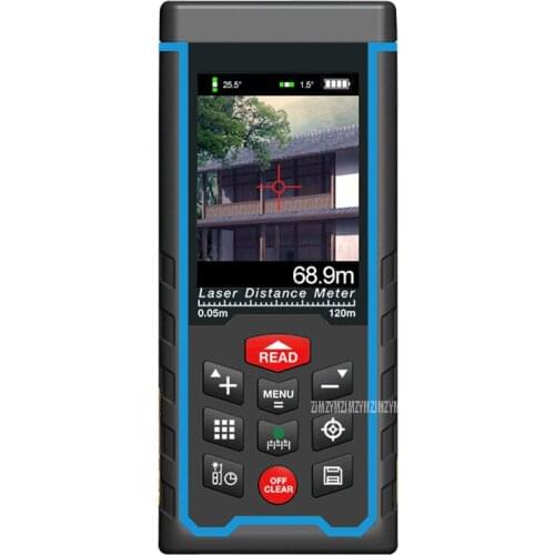 AS120 120m Digital Laser Distance Meter Rangefinder Distance/Area/Volume Measure Ruler With Battery Data Storage Connect to PC