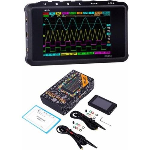 DSO213 Nano Mini DSO Pocket Size Quad Pocket 4CH Digital Oscilloscope DS213 with Metal Cover Update from DS203 DSO203 LA104