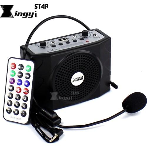 Loudspeaker With Headset Microphone Voice Amplifier Audio Booster Megaphone Portable Speaker USB MP3 Player Teaching Tour Guide
