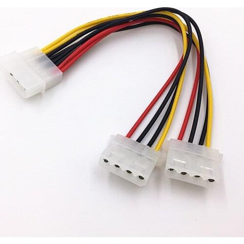 One-to-two Power Cord D-type Port One-to-two Large 4P Power Cord Large 4Pin Case Cord Is Used for Hard Disk Drive