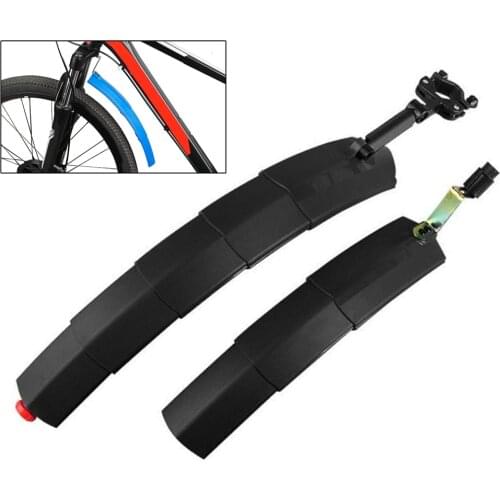 2 Pcs Mountain Bike Mudguard Bicycle Fenders Set All-Inclusive Anti-Mud Rain Cover Retractable for Bike Front and Rear Fenders