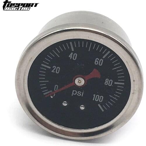Fuel Pressure Gauge Liquid 0-100 psi / 0-160psi Oil Pressure Gauge Fuel Gauge Black