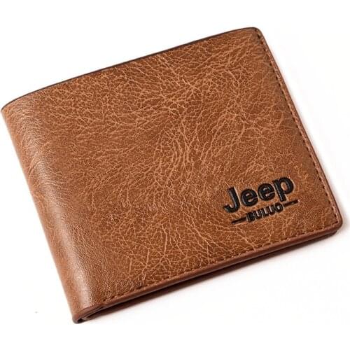 Mens Wallets Jeep with Coin Pocket Business Money Holder Purses Dollar Slim Purse Money Clip Wallets