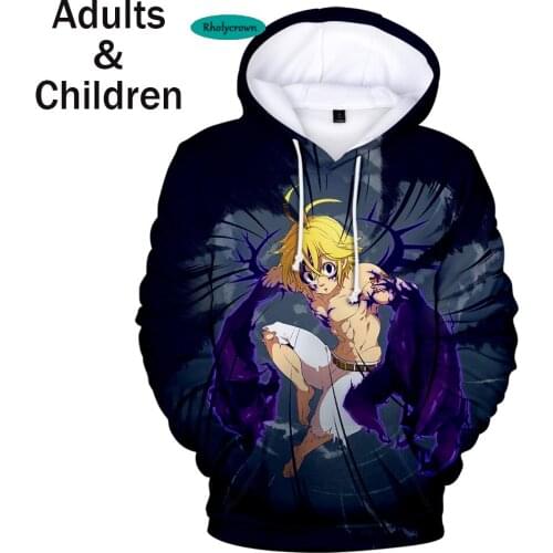 New Arrival 3D Comic The Seven Deadly Sins Hoodies Men Sweatshirts Women Harajuku Hip Hop Hooded Hot Autumn boys girls Hoodie