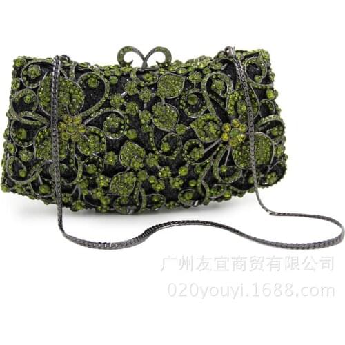 New Ladies Evening Bags Wedding Party Chain Shoulder Bag Diamonds Rhinestones Womens Pouch Evening Bags Womens Bags Handbags