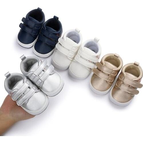 Spring Autumn 0-18M Baby Infant Toddler Baby Boys Girls Solid Love Soft Sole Shallow Anti-Slip Newborn Shoes