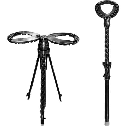 Camping Portable Aluminum Alloy Folding Cane Stool For Outdoor Garden Park & Walking