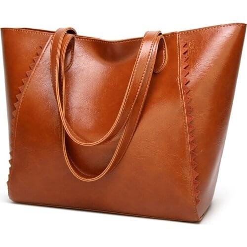 Femal PU Lether Luxury Designer Bag Women Lace Sewing Solid Color Shoulder bag purses and handbags For Shopper Large Capacity