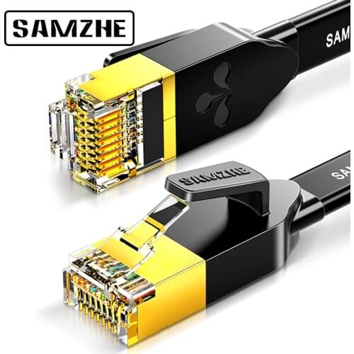 SAMZHE CAT 6 Ethernet Cable RJ45 Lan Round Cat6 Networking Patch Cord for Computer Router Laptop Network Cable