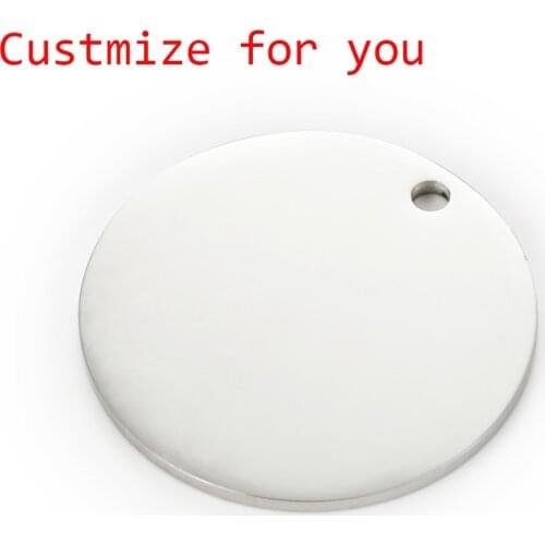 MYLONGINGCHARM Free engraving-25mm 30pcs/lot-Custom your design or logo-bracelet charms-Polished Stainless steel Charms Pendants