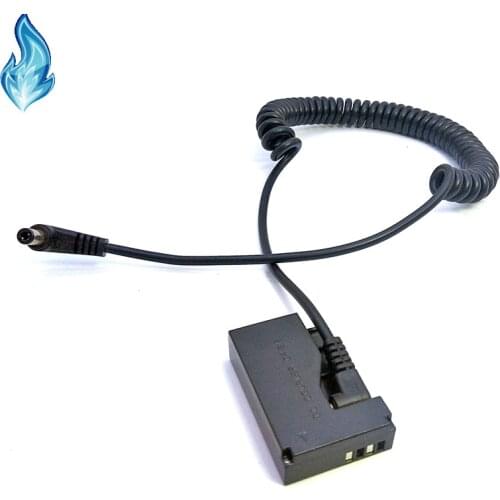 Coiled 5525-3011 Power Bank DC Cable + LP-E12 Battery DC Coupler DR-E15 DRE15 for Canon Digital Cameras EOS Rebel SL1 & 100D