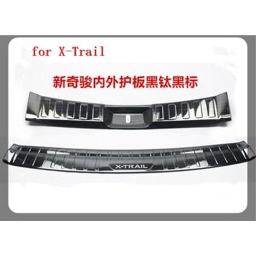 Car styling Stainless Steel car Internal external Rear Bumper Protector Sill For Nissan X-Trail X Trail T32 2017-2021