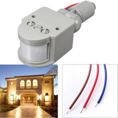 LED 110V-240V Infrared PIR Motion Sensor Detector Wall Light Switch 140 Degree 12M