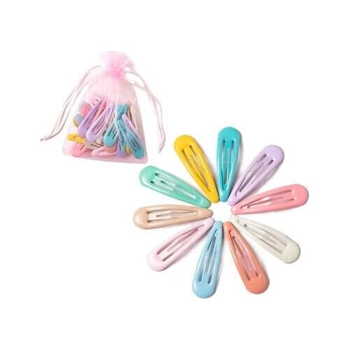 30pcs 5cm Girls Candy Colors Snap Hair Clips Sweet Hairpins for Baby Children Women Barrettes Headband Fashion Hair Accessories