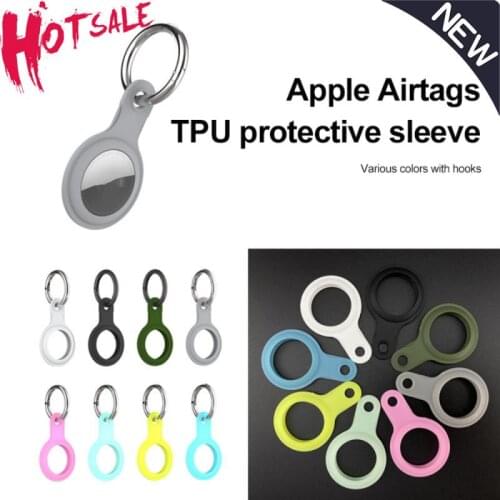 Protective Cover For Aircovered AirTag Case Silicone Protector Bumper Case Compatible For Apple AirTags Tracker Buckle