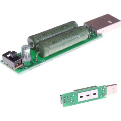 1Pcs 2A 1A USB Mini Discharge Interface Load Resistor With Switch Resistance 1A-2A Switch Tools 72mm X 17mm