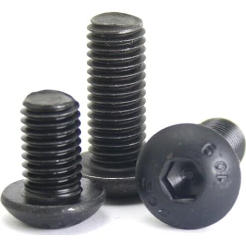 10.9 grade ISO7380 carbon steel pan head hex socket screw M5 round 1bag
