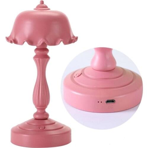 2021 Nostalgic Mini Desk Lamps Retro Style Bedroom Bedside LED Decoration Night Light Dormitory Rechargeable Eye Table Lamp