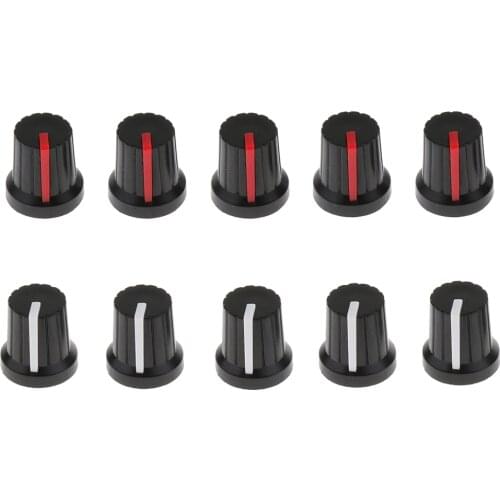 5 Pack Replacement Guitar Effect Pedal Knob Amplifier Control Knobs Plastic Guitar Knobs Stringed Instruments