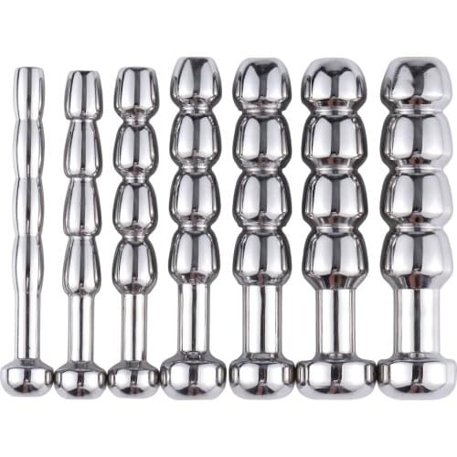 7 Type Stainless Steel Metal Penis Plug Urethral Dilatation Horse Eye Stick Penis Stimulation For Male BDSM Sex Toys Butt Plug