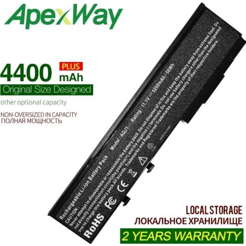 Apexway 4400 mAh Laptop Battery for Acer Aspire 2420 2920 3620 5590 for Extensa 3100 4120 For BTP-AQJ1 ARJ1 fravelMate 2420 2440