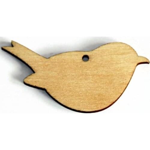 Free shipping 50 pcs Bird Shapes Gift Tags wooden key chain decoration christmas decoration