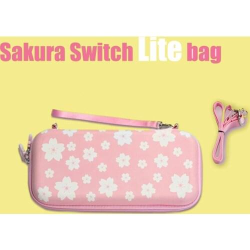 Switch Lite Bag Sakura Theme Storage Case Cover Accessories Travel Carrying Bag NS Case Cherry Blossom Pink Nintend Switch Bags