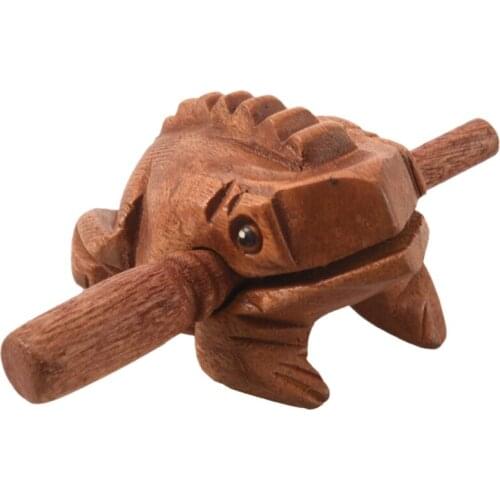 Carved Croaking Wood Percussion Musical Sound Wood Frog Tone Block Toy
