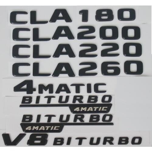 For Mercedes Benz Black C117 X117 CLA180 CLA200 CLA220 CLA230 CLA240 CLA250 CLA260 CLA280 CLA300 4MATIC Emblem Emblems Badges