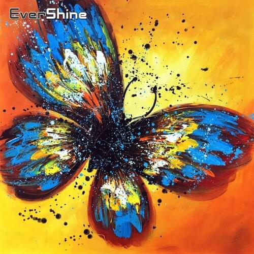 EverShine DIY Diamond Mosaic Butterfly Cross Stitch Diamond Painting Animals Rhinestones Art Bead Embroidery Decoration Home