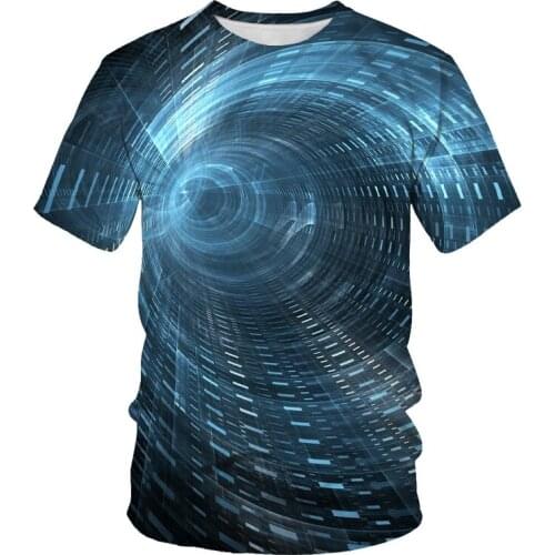 Mens T-shirt fashion 3D printing brilliant light fashion casual sports T-shirt short sleeve O-neck breathable Harajuku T-shirt