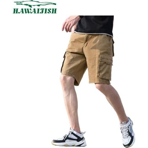 Hawaifish brand Cargo Shorts Men 2021 Multi Pockets Cotton Mens Tactical Shorts Short Pants high quality Comfortable Half Pants