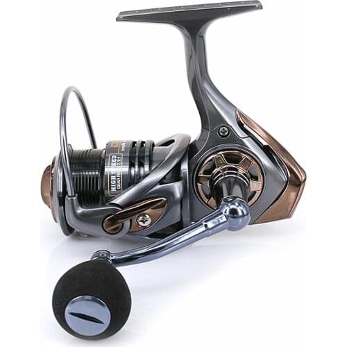 KKWEZVA Metal Shallow cup 2000H 3000H Spinning Fishing Reel 7.1:1 Hi-Speed Full Metal Spinning Wheel + Metal Rocker And EVA hold