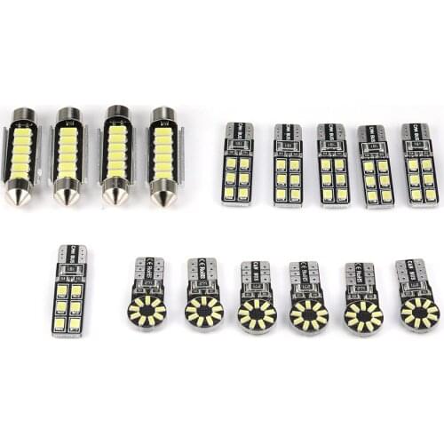 16pcs Perfect White Canbus Error Free LED Bulb Interior Dome Map Overhead Light Kit For BMW E91 3 Series 2004-2012