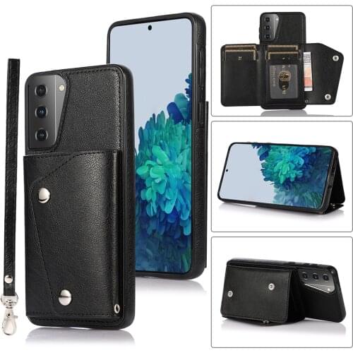 Leather Case for Samsung Galaxy S20 S21 Ultra Plus A71 A51 Note 20 10 Plus A70 A50 A20 A20e S9 S8 Plus S7 Edge Wallet Cover