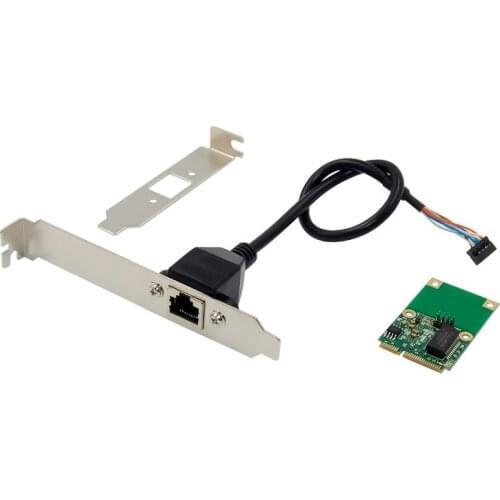 Mini PCIe LAN server network card Intel I210AT GbE Ethernet RJ45 adapter card 1000m mini pci-e converter dual port gibabit