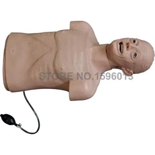 Elderly CPR and Airway Intubation Manikin Cardiopulmonary Resuscitation Tubing Training Model