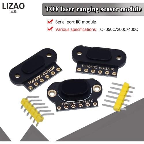 TOF050C 200C 400C laser ranging sensor module TOF time-of-flight distance IIC output for arduino VL6180 VL53L0X VL53L1X